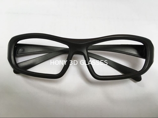 Disposable Cinema 3D Glasses  Linear Polarized Black ABS Plastic Frame