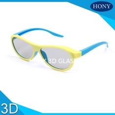 Adult  Passive Cinema 3D Glasses Linear Polarized Lens With Blue / Yellow Color