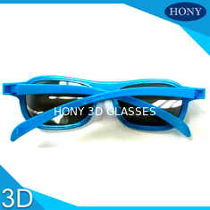 Cinema ABS Linear Polarized 3D Glasses , 3D Movie Glasses With Blue Frame