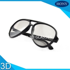 Durable 3D  Passive Linear Polarized Glsses Matt Black Frame For Cinema