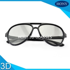 Durable 3D  Passive Linear Polarized Glsses Matt Black Frame For Cinema