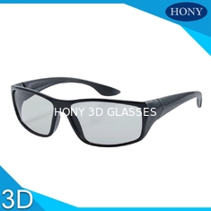 Long Time Use Linear Polarized 3D Glasses Anti Scratch Film Black Frame