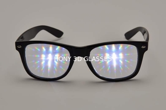 0.65mm Thicken Lens Light Diffraction Glasses With Plastic Frame