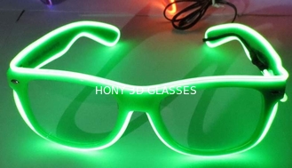 High Brightness Orange El Wire Glasses For Party Show With Pc Plastic Frame