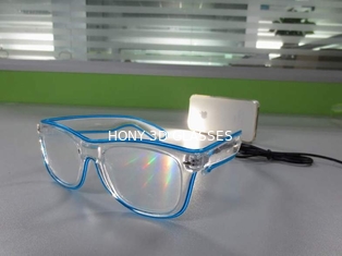 Shining Plastic El Wire Glasses Colorful Frames For Christmas Festival Party