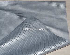 Perforated Pvc Silver Projection Screen Foldable For 3D Cinema
