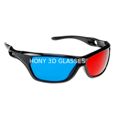 Fashionable PC Plastic Red Cyan 3D Glasses With 1.6mm PET Lenses