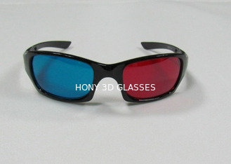 1.6mm PET Lenses Plastic Red Cyan 3D Glasses For Computer Game , Movie