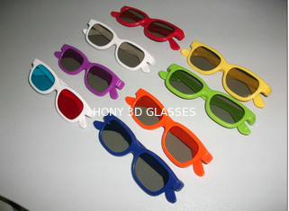 Kids Linear Polarized 3D Glasses In Plastic Frame For Cinema Party Games