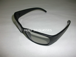 Black Linear Polarized 3D PC Glasses With Plastic Frame CE EN71 Rohs