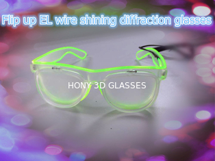 Popular El Wire Glasses Diffraction Effect Lens For Watching Fireworks