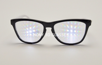Plastic 3D Fireworks Glasses Customized Diffraction , rainbow glasses