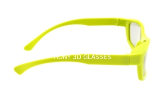 Yellow Plastic Frame Circular Polarization Lenses Reald 3D Polarized Glasses