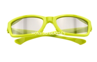 Yellow Plastic Frame Circular Polarization Lenses Reald 3D Polarized Glasses