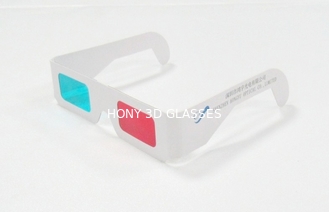 Red Cyan Paper Polarized 3D Glasses With 0.26mm Thickness Lenses