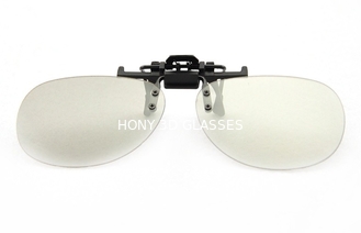 Plastic Clip On Circular Polarized 3D Glasses With No Bubble Anti Scratch