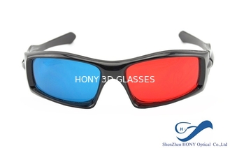 Plastic Frame Red Cyan Anaglyph 3D Glasses For Normal TV 3D Movies