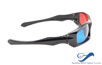 Plastic Frame Red Cyan Anaglyph 3D Glasses For Normal TV 3D Movies