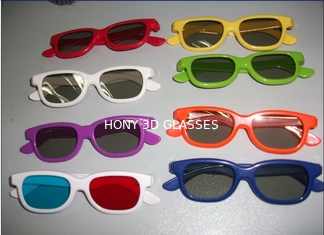 Colorful Plastic Circular Polarized 3D Safety Glasses For Cinema