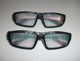 Rainbow 3d Fireworks Glasses , Plastic Frame Diffration Glasses