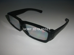 Educational Resuable 3D Prism Fireworks Glasses With Black Frame CE FCC RoHS