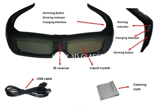 Custom Universal Active Shutter 3D Glasses For Panasonic TV OEM ODM