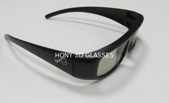 Red Frame Plastic Circular Polarized 3D Glasses For Cinema