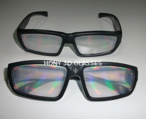 Promotional powerful rainbow 3d fireworks glasses , reusable 3d glasses