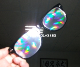 PC plastic black frame colorful 3d fireworks glasses disposable for party