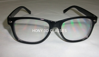 plastic frame okulary rainbow 3d fireworks glasses 0.06mm PET laser lenses