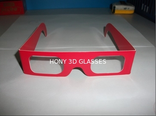 Anaglyphic Paper 3D Glasses , Disposable Red 3d Monitor Glasses 400*37mm Size
