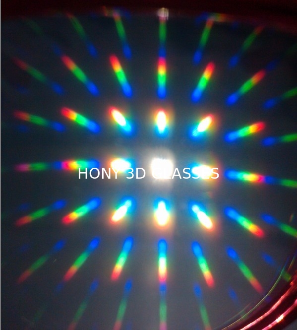 Colorful 3D Fireworks Glasses Screen Printing , Plastic 3D Glasses