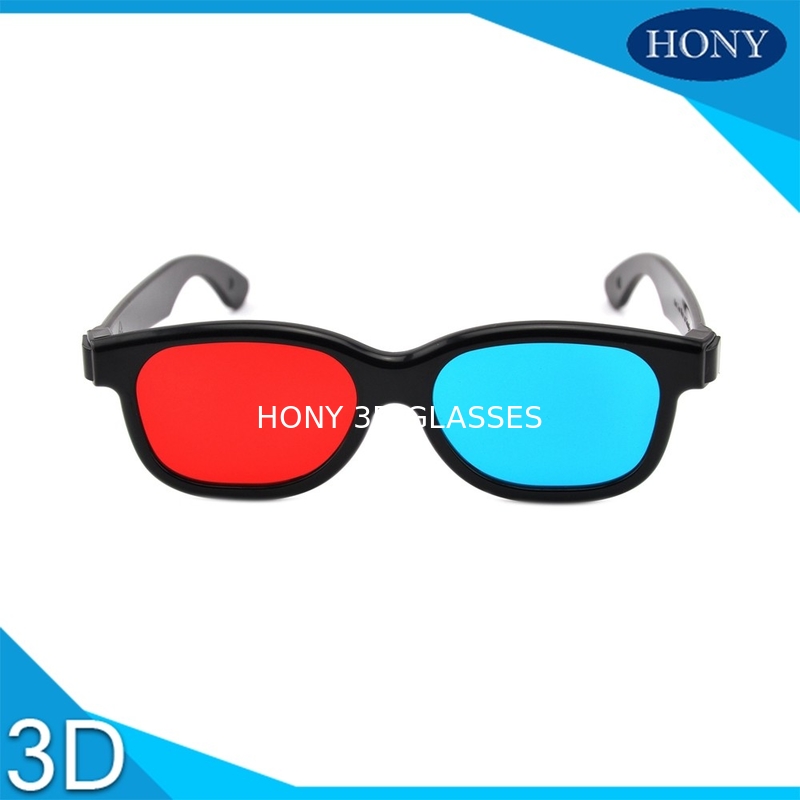 Plastic red and blue 3D glasses for movie and magazine