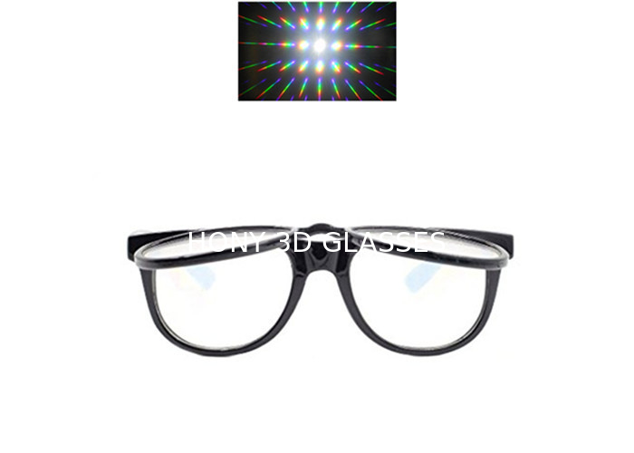 Plastic Double Fireworks 3D Diffraction Glasses For Christmas Laser Show &amp; Funny Party