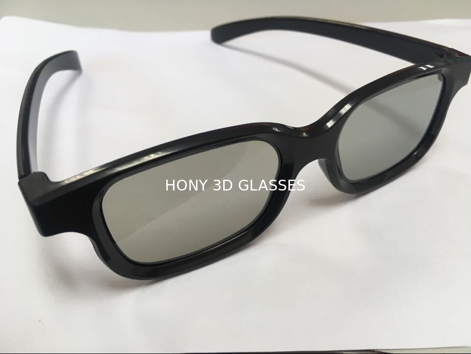Reusable Plastic Circular Polarized 3D Glasses For Movie Theater With Anti Scratch Lens