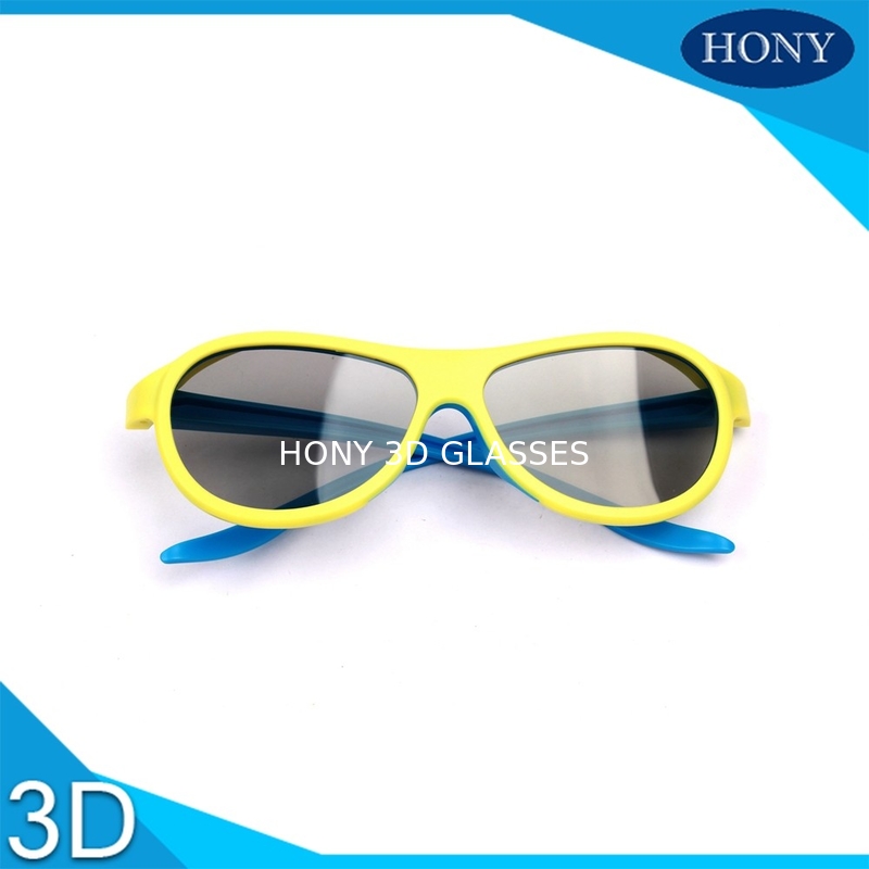 Adult  Passive Cinema 3D Glasses Linear Polarized Lens With Blue / Yellow Color