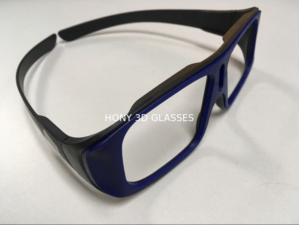 Unfolded Big Frame Linear Polarized 3D Glasses 0.23mm Lens Custom Color