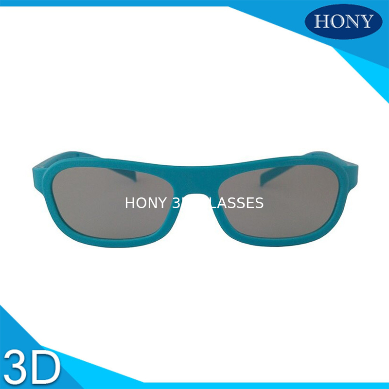 Cinema ABS Linear Polarized 3D Glasses , 3D Movie Glasses With Blue Frame