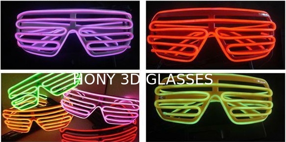 Plastic Glowing El Wire Glasses For Party 