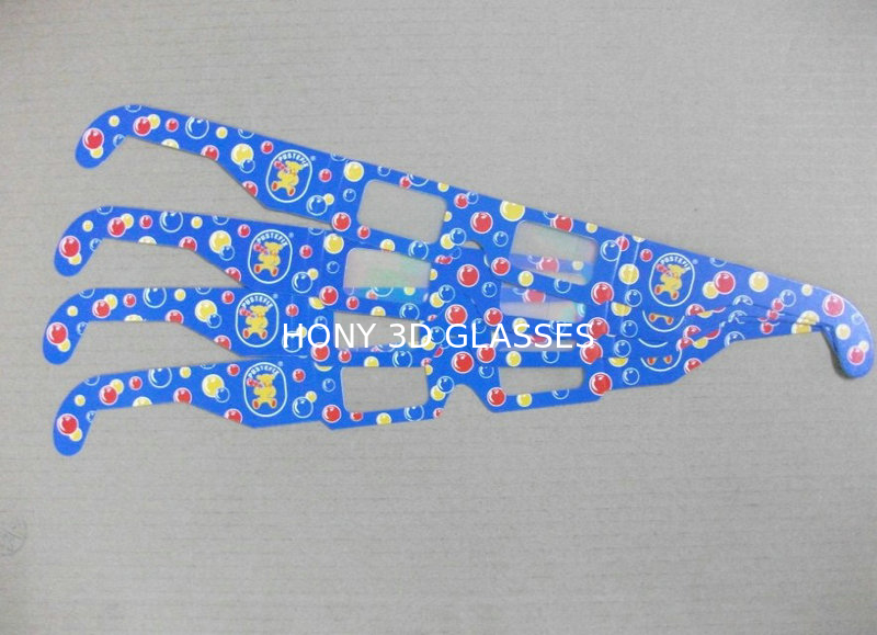 Disposable Bubble 3d Fireworks Glasses , Blue Paper Frame 3d Glasses