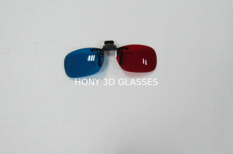Clip On Plastic Red Green 3D Glasses For Look 3D Picture And Movie