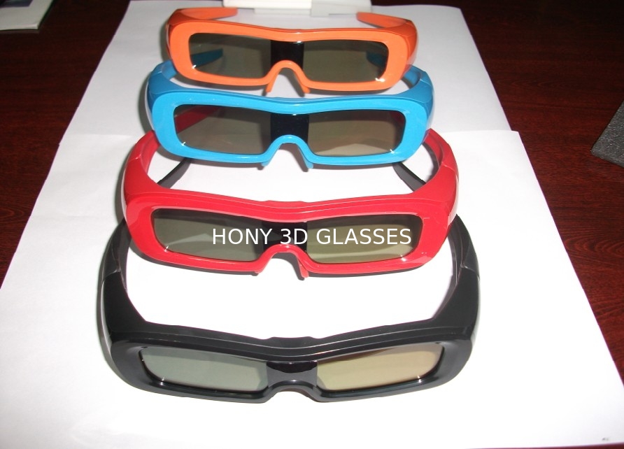 Eco-Friendly PC Active Shutter 3D TV Glasses , Battery Powered 3D Glasses