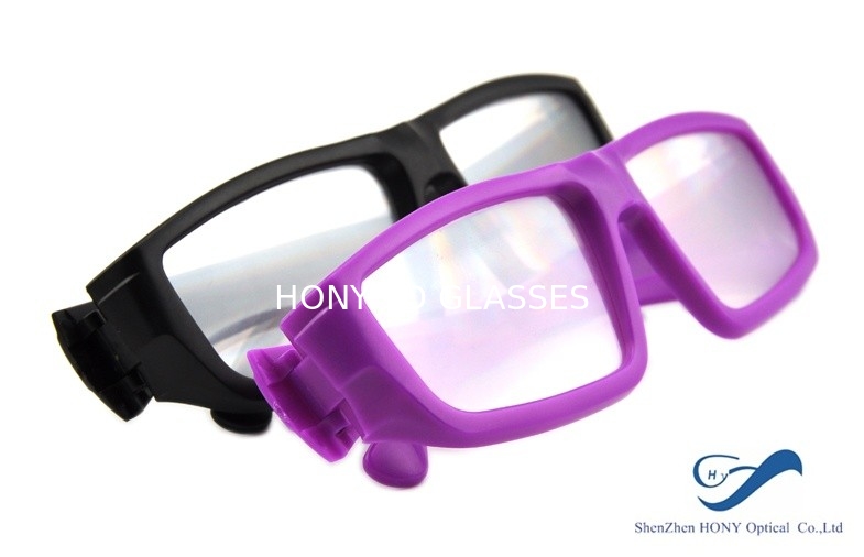 Plastic Frame Circular Polarized 3D Glasses Anti Scratch For Cinema