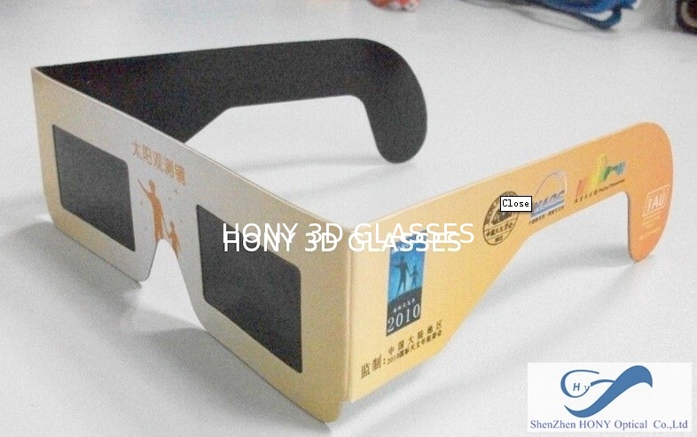 Cheap Paper Frame Solar Eclipse Viewing Glasses With 0.20mm PET Lenses