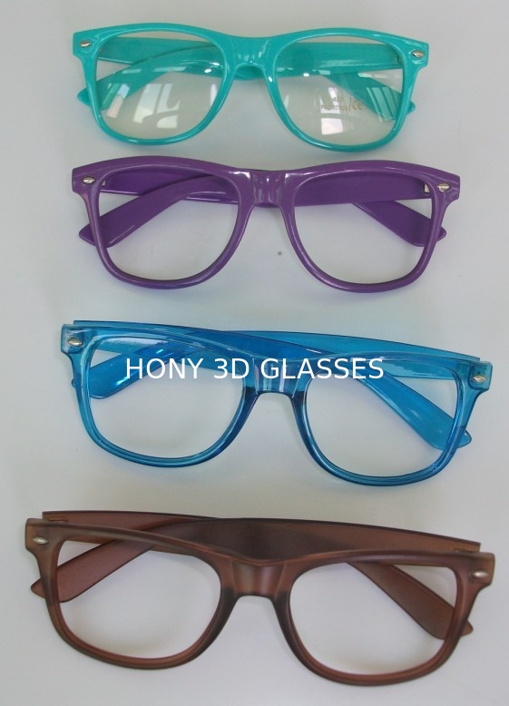 Stylish Advertising 3D Plastic Fireworks Glasses 0.06mm PVC Laser Lenses
